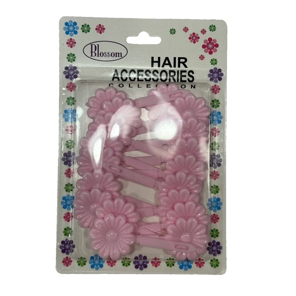 NEW blossom‎ girls hair clips accessories pink flowers floral 18 COUNT